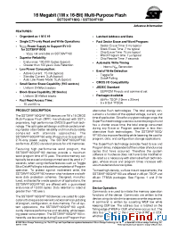 Datasheet SST39VF160-90-4C-EK manufacturer SST